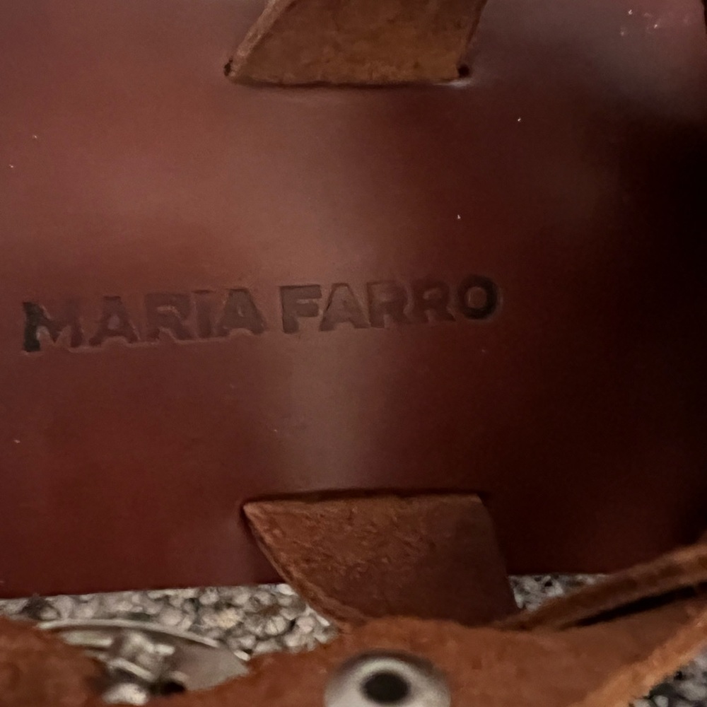 Brown Leather Women's Sandals - Picture 4 of 10